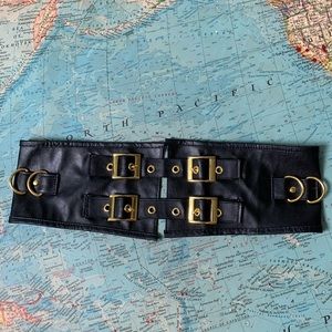 Faux Leather Waist Corset